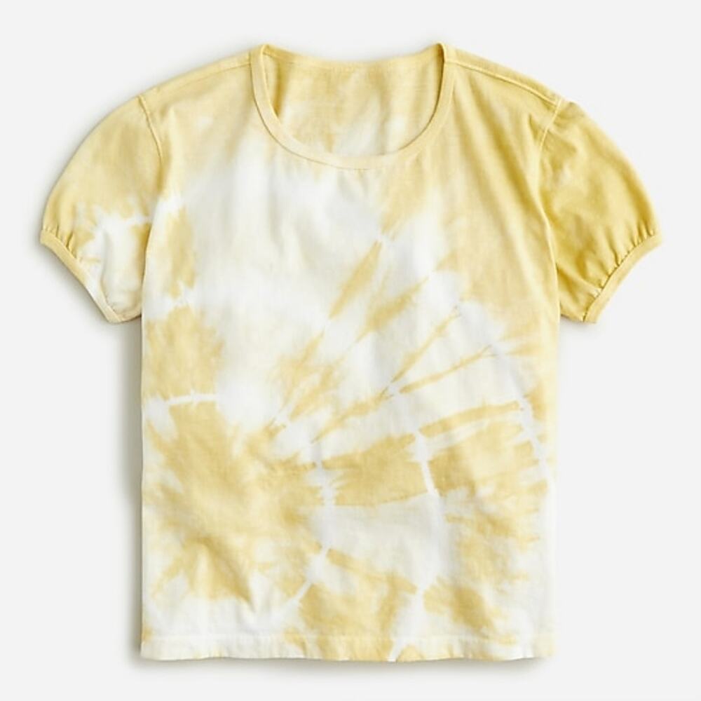 J. Crew - Made-in-the-USA tie-dye T-shirt - White/Yellow - Medium